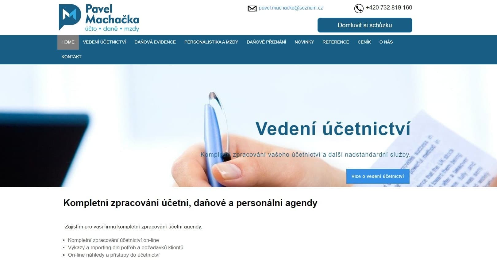 Pavel Machačka účetnictví | webdesign Dejtonaweb.cz
