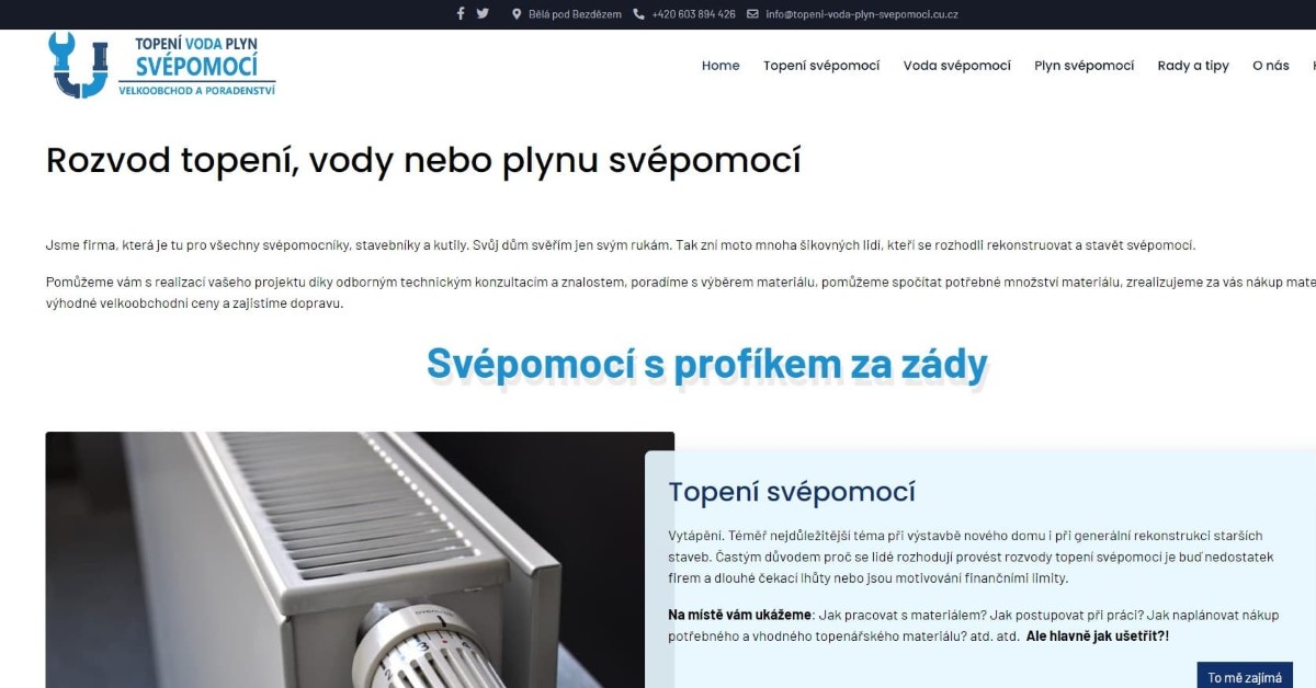 Topení voda plyn svépomocí | webdesign Dejtonaweb.cz